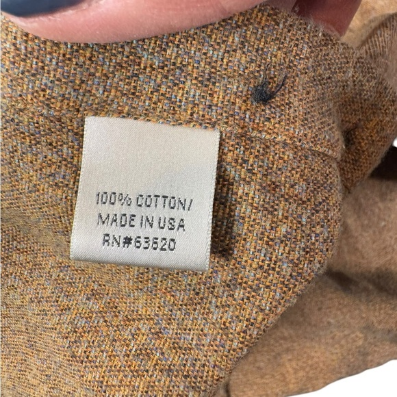 Trictots St Raphael Men’s Medium Brown Cotton Button Down Long Sleeve Shirt N222 - Picture 6 of 8